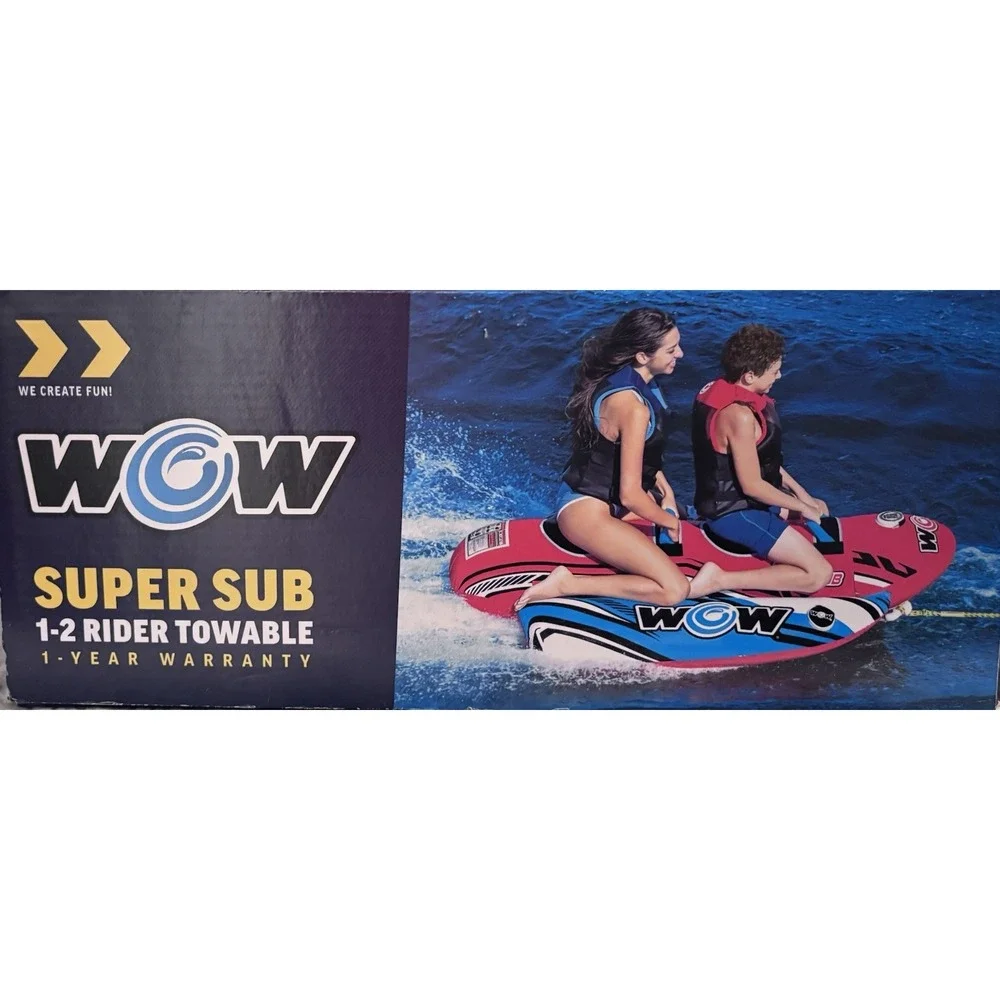 WOW Super Sub 1-2 Rider Towable New‎ In Box EZ tow connector 70